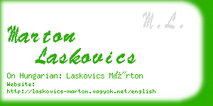 marton laskovics business card